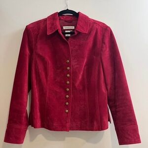 Coldwater Creek Red Suede Coat